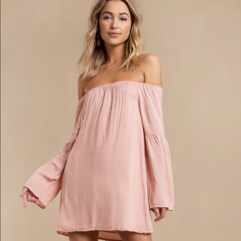 Blush shift dress